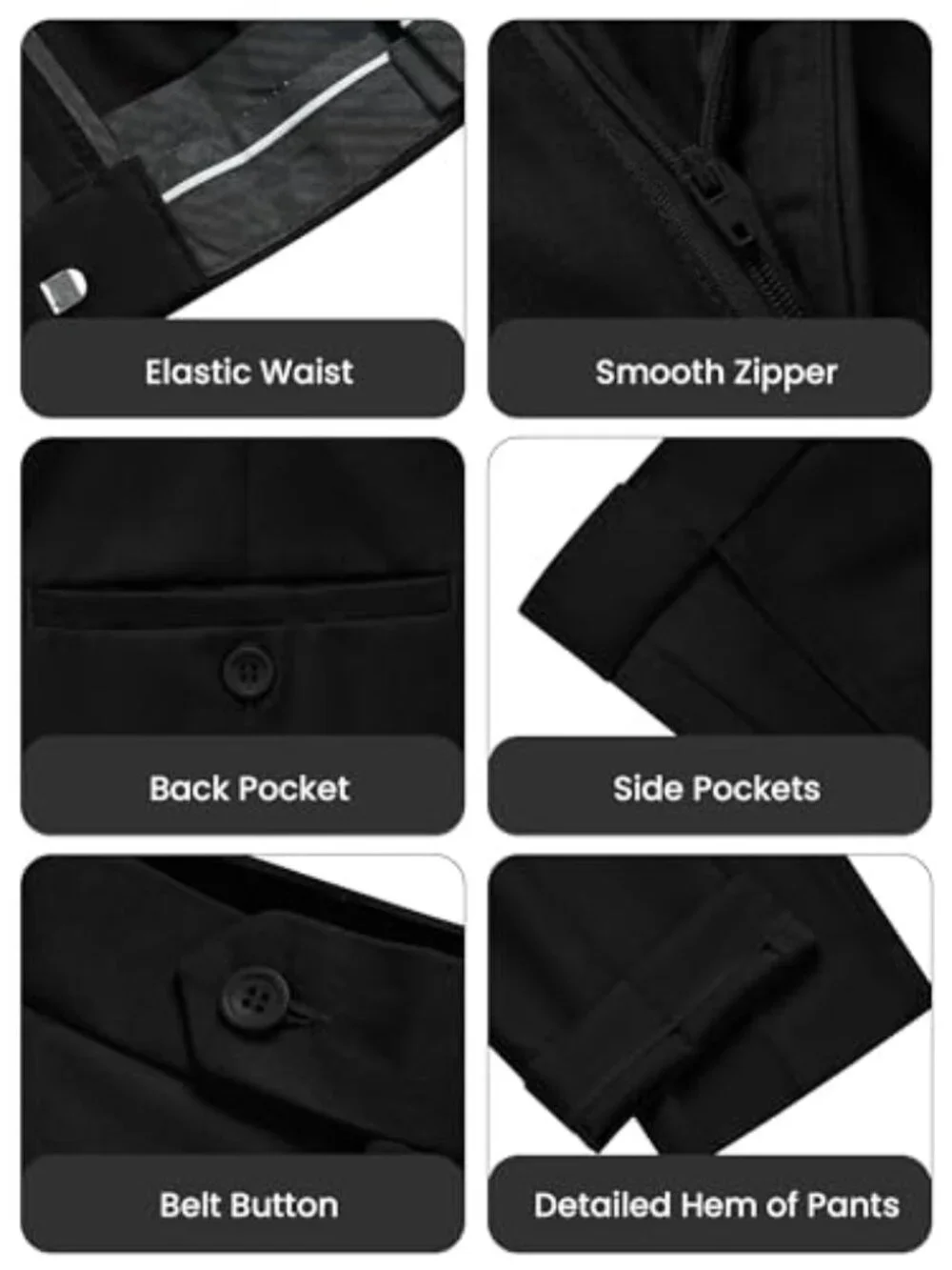 Men's Slim Fit 3 Piece Suit Set Blazer Vest Pants One Button Solid